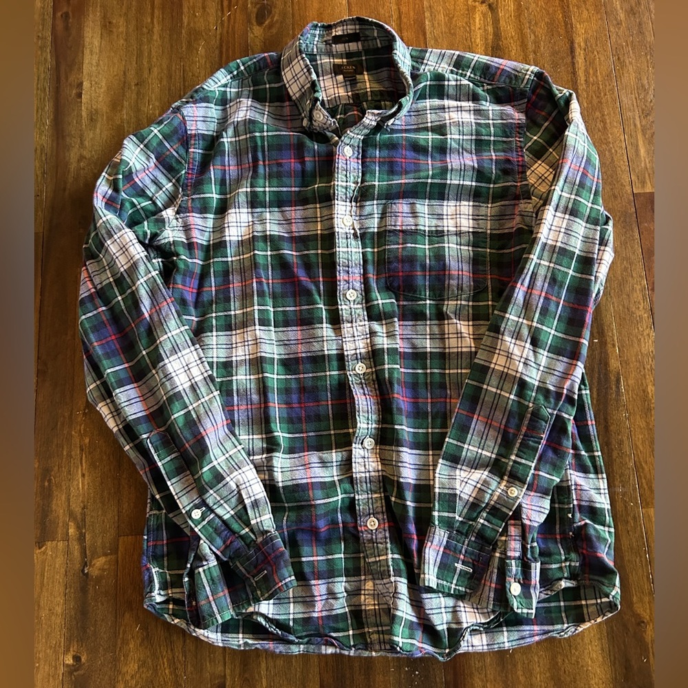 J. Crew Oxford Slim Fit long sleeve in plaid Size Medium